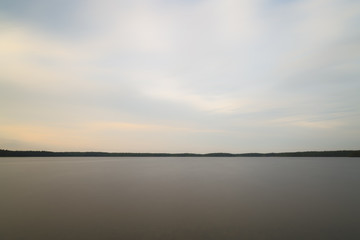 Lake with clouds and Calm Water