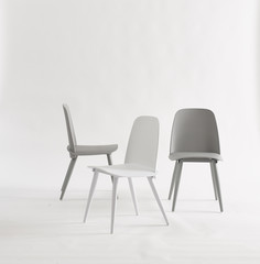 design dinning chairs isolated on white. minimalism design furniture.