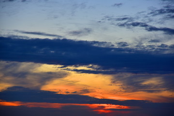 Naklejka na ściany i meble Beautiful color, clouds at dawn