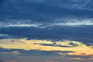 Beautiful color, clouds at dawn