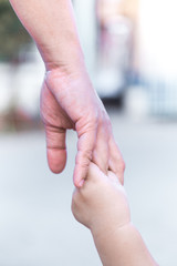 Holding hands