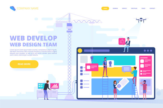 Web design and app development concept