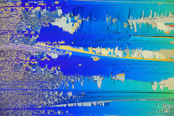 Colorful micro crystals in polarized light