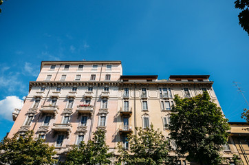 Fototapeta na wymiar Traditional Milanese architecture, Italy
