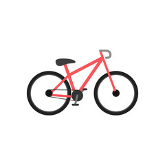 Fototapeta premium Bike icon. Simple flat style. Red bicycle. Vector