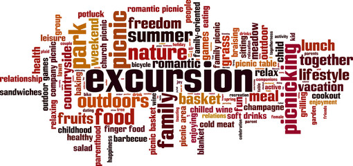 Excursion word cloud