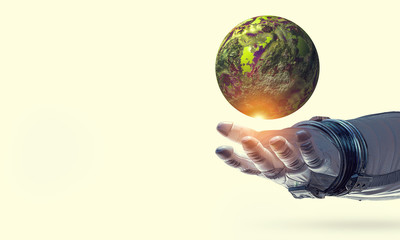 Earth day concept. Mixed media