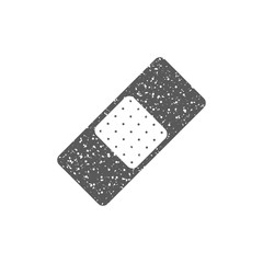 Bandage icon in grunge texture. Vintage style vector illustration.