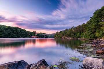Sunset Lyngdal Norway