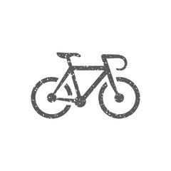 Fototapeta premium Road bicycle icon in grunge texture. Vintage style vector illustration.