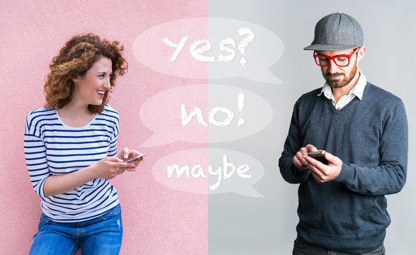 Online communication between friends