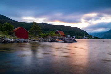 Fototapeta premium Sunset Bremanger Norway