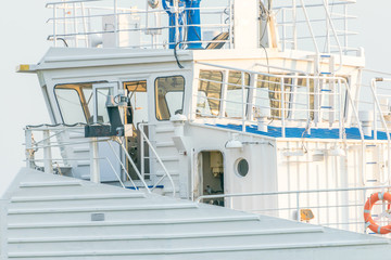Back of the tug for the barge