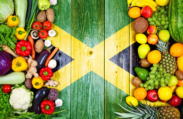 Fresh fruits and vegetables from Jamaica - 214495696