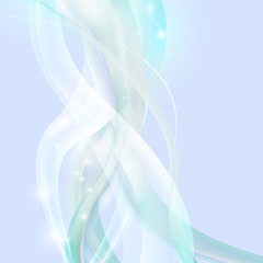 Light blue abstract waves elegant background. Vector design