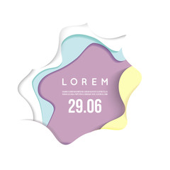 3D abstract background with paper cut shapes. Punchy pastel Vector design layout for business presentations, flyers, posters.