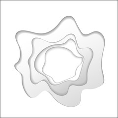 3D abstract background with white paper cut shapes. Vector design layout for business presentations, flyers, posters.