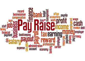 Fototapeta premium Pay Raise word cloud concept 4
