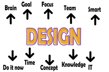 DESIGN Tag cloud and arrows