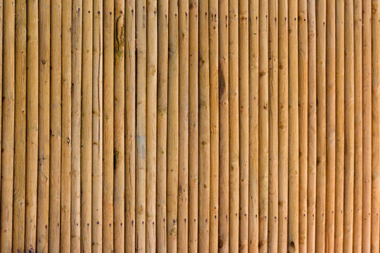 Close up of textured yellow privacy bamboo screen fence, made from natural organic materials