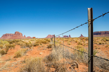Zaun im Monument Valley