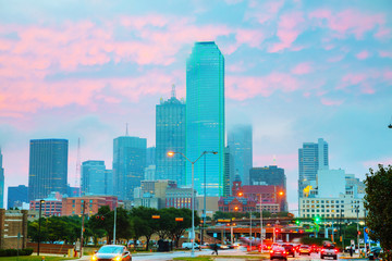 Fototapeta na wymiar Overview of downtown Dallas