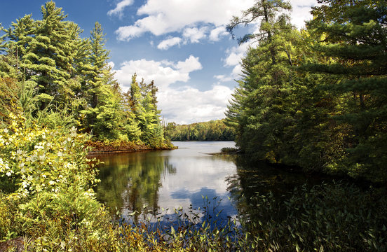 Blue Mountain Lake, Adirondack Park, Bundestaat New York, USA, Vereinigte Staaten, Nordamerika