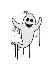 tropfen aufkleber sticker graffiti spray gespenst geist lachen süß niedlich frech comic cartoon clipart spuken horror monster grusel halloween