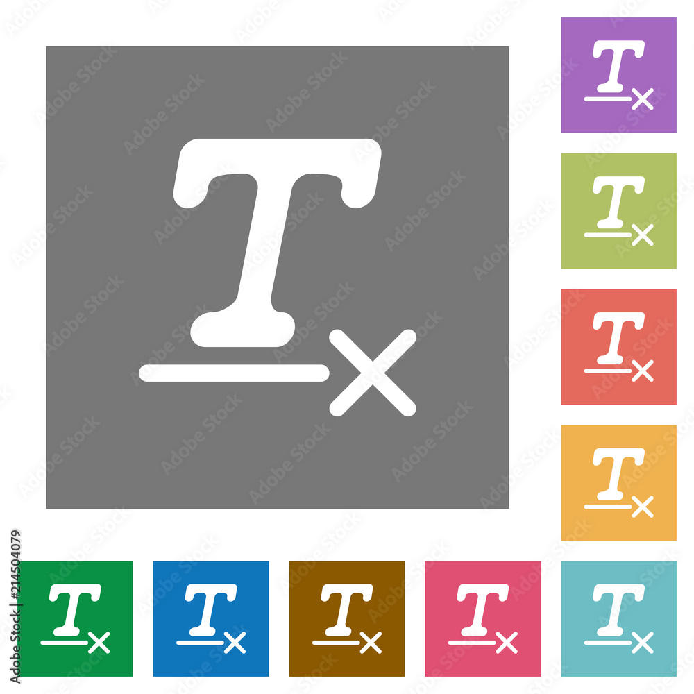 Poster clear text format square flat icons