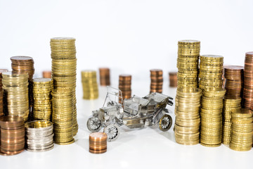 Abstract photo of car price rising.