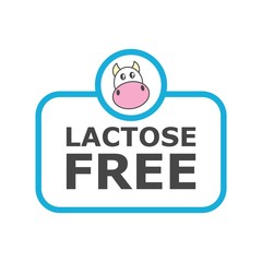 Lactose free sign, lactose free icon