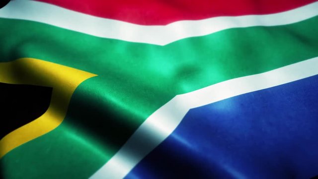 Waving Flag of South Africa