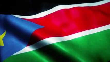 Waving Flag of South Sudan