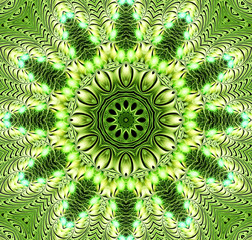 abstract fractal futuristic green pattern