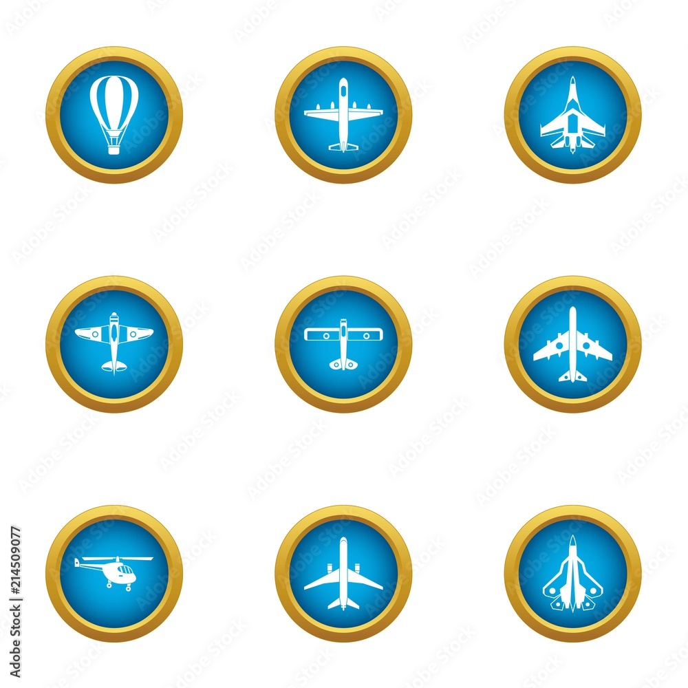 Poster mean of transportation icons set. flat set of 9 mean of transportation vector icons for web isolated