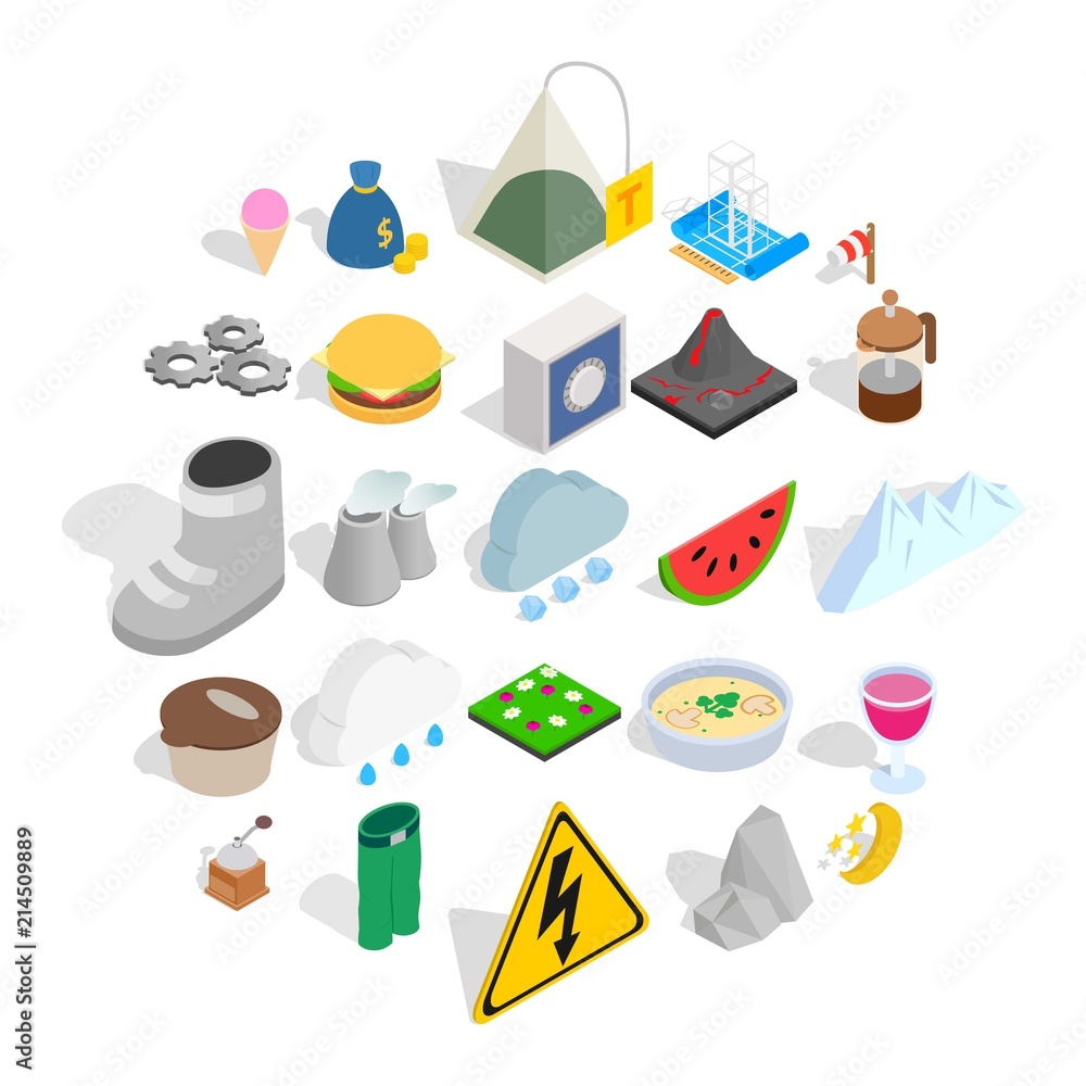 Poster hibernal icons set. isometric set of 25 hibernal vector icons for web isolated on white background