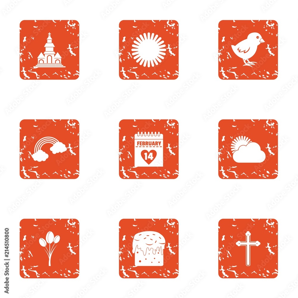 Aufkleber scorching icons set. grunge set of 9 scorching vector icons for web isolated on white background
