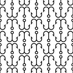 Fish Hook Seamless Pattern Design