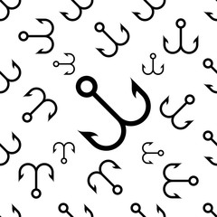 Fish Hook Seamless Pattern Design