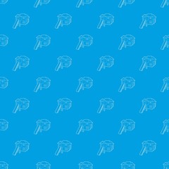 Forest house pattern vector seamless blue repeat for any use
