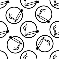 Cigarette Icon Seamless Pattern, Cigarette