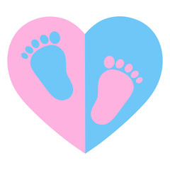 Children Protection Day. baby legs (girls and boy) on the background of the heart. The concept of love, protection and motherhood.