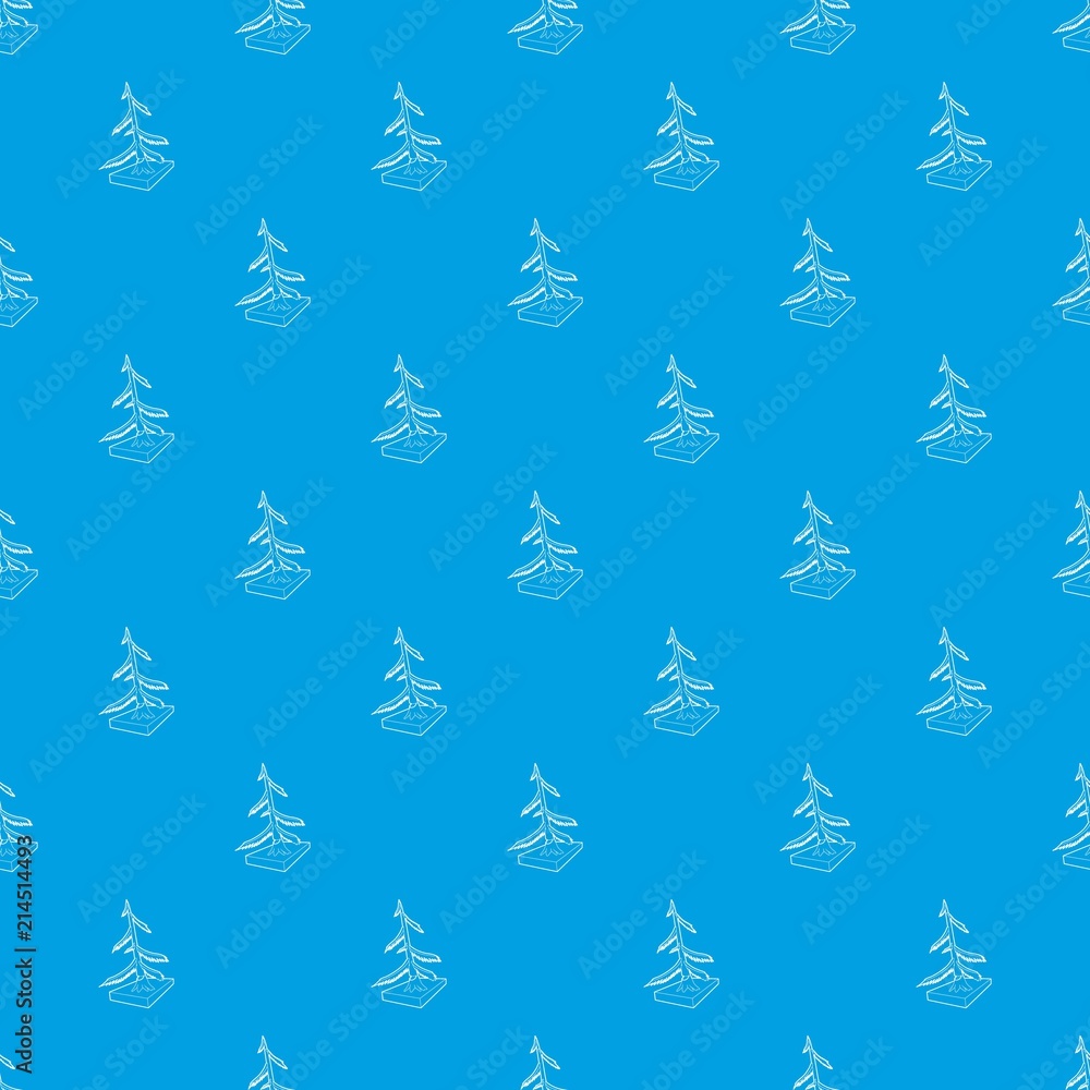 Poster cut fir pattern vector seamless blue repeat for any use