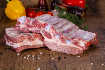 Raw pork meat