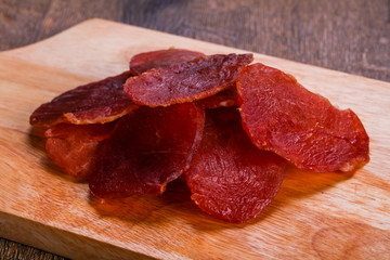 Dry pork meat