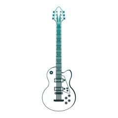 Naklejka premium Electric guitar instrument vector illustration graphic design