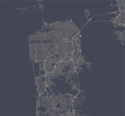 vector map of the city of San Francisco, USA - 214514831
