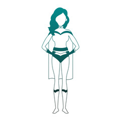 Super woman cartoon vector illustration graphic design