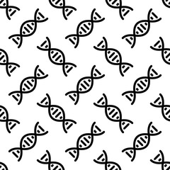 Fototapeta premium Human Dna Icon Seamless Pattern