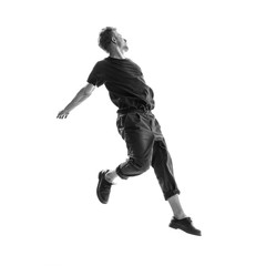 Young beautiful dancer posing in the studio